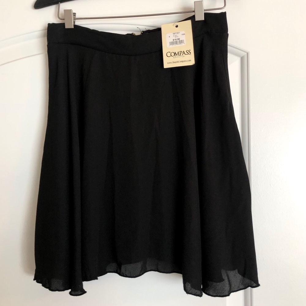 Compass Black Shift Skirt (S)